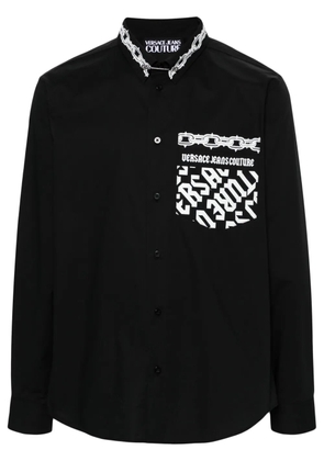Versace Jeans Couture logo-print cotton shirt - Black