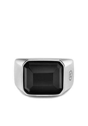 Nialaya Jewelry zircon signet ring - Silver