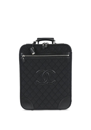 CHANEL Pre-Owned 2009-2010 quilted rolling luggage bag - Black