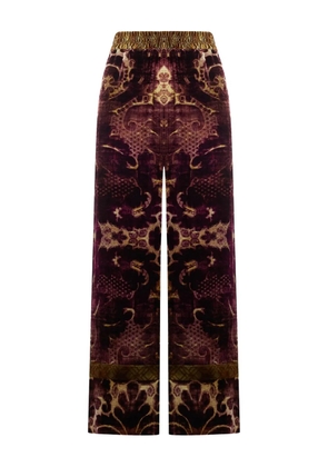Pierre-Louis Mascia damask-print velvet trousers - Red