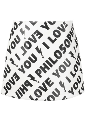 Philosophy Di Lorenzo Serafini graphic-print mini skirt - White