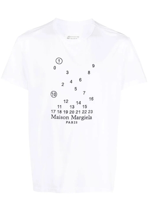 Maison Margiela Numeric logo-embroidered T-shirt - White