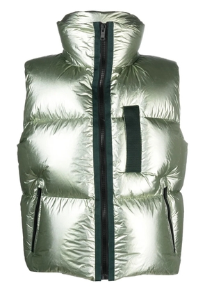 Givenchy metallic-finish down gilet - Green