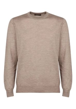 slowear crew-neck cotton sweater - Brown