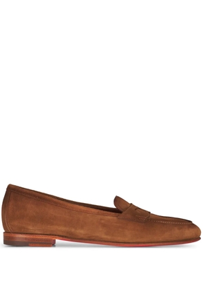 Santoni Carla suede loafers - Brown