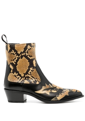 Bally Vegas python-print boots - Black