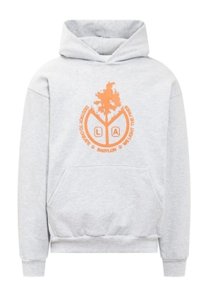 Babylon LA graphic print hoodie - Grey