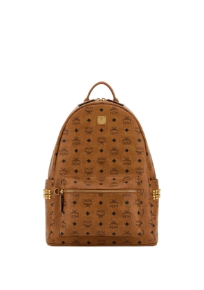 MCM logo-monogram backpack - Brown