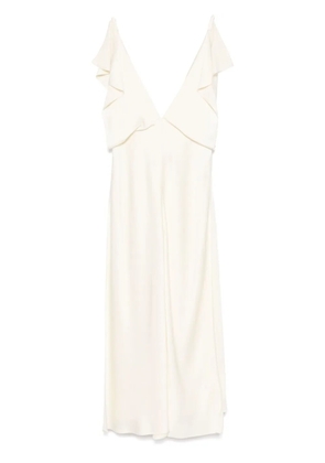 Jil Sander satin midi dress - White