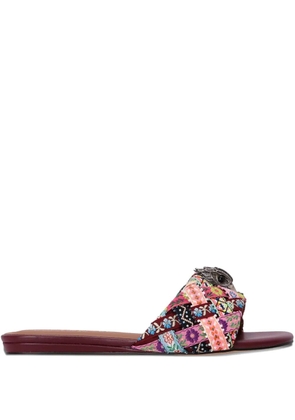 Kurt Geiger London Kensington woven-strap flat sandals - Red
