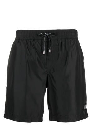Dolce & Gabbana logo-plaque drawstring swim shorts - Black
