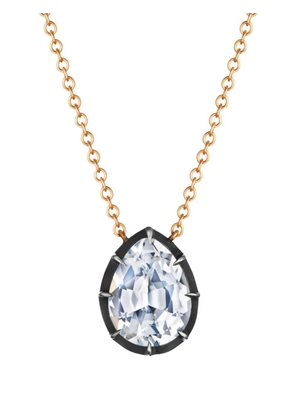 FRED LEIGHTON 18kt yellow gold Collet Solitaire Topaz necklace