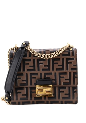 Fendi Pre-Owned Kan U Zucca Embossed Leather Small shoulder bag - Brown