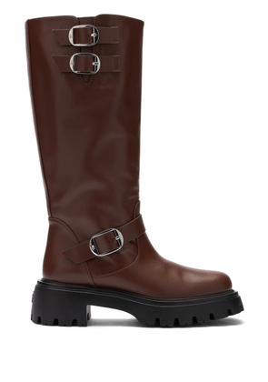 Stuart Weitzman 50mm Emerson Moto boots - Brown