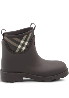Burberry 35mm check-pattern pull-tabs ankle boots - Brown
