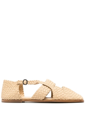 Hereu Serra interwoven slippers - Neutrals