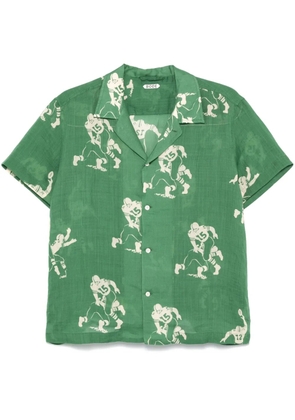 BODE Football-pattern shirt - Green
