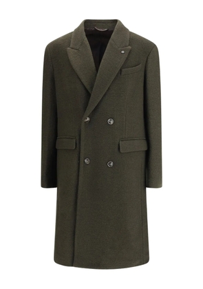 Cruna double-breasted buttoned coat - Green