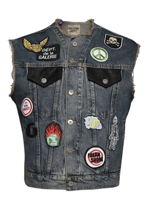GALLERY DEPT. embroidered-patches denim vest - Blue