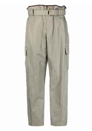 Brunello Cucinelli paperbag-waist trousers - Green