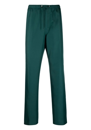 Lanvin side-stripe drawstring cotton trousers - Green