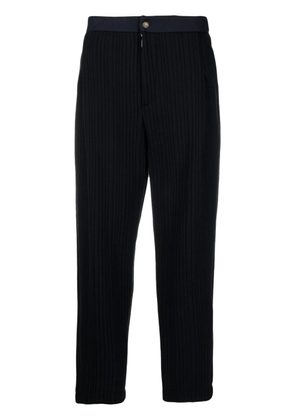 Giorgio Armani pleated quilted tapered trousers - Blue