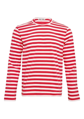 Comme Des Garçons stripe long sleeve T-shirt - Red