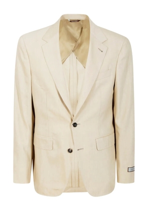 Canali logo-appliqué single-breasted suit - Neutrals