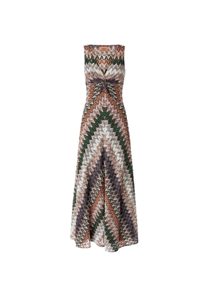 Missoni V-neck patterned maxi dress - Neutrals
