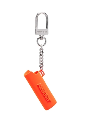 AMBUSH logo-embossed lighter case keyring - Orange