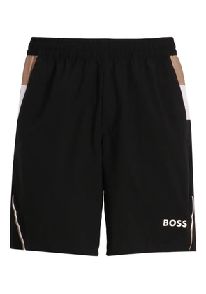BOSS panelled elastic-waist shorts - Black