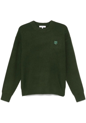Maison Kitsuné fox-motif sweater - Green