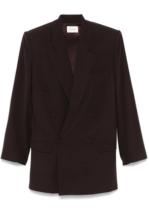 Saint Laurent silk crepe blazer - Brown