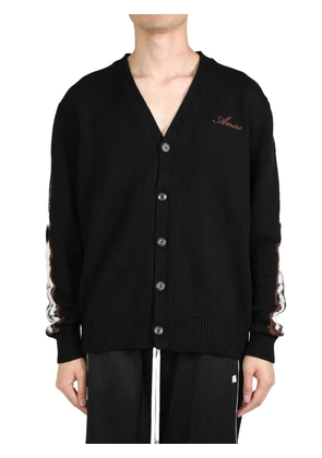 AMIRI Leopard Bones cardigan - Black