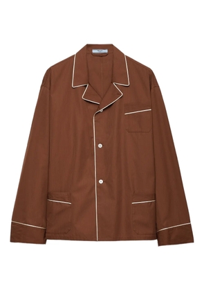 Prada long-sleeve pocket shirt - Brown