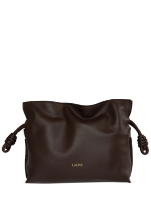 LOEWE mini Flamenco nappa leather clutch bag - Brown
