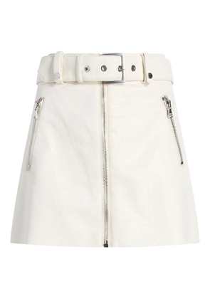 Cinq A Sept belted zip saffira skirt - White
