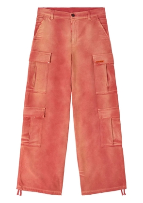 Heron Preston distressed-effect cargo pants - Red