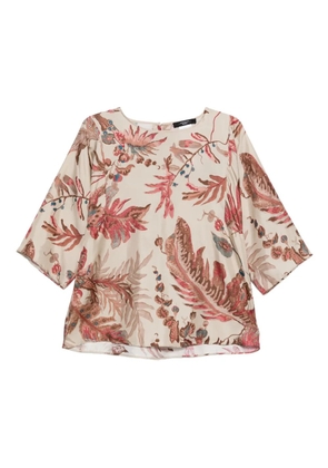 Weekend Max Mara Flippo floral-print silk top - Neutrals