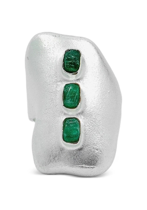 FENOMENA emerald brass ring muzo - Silver