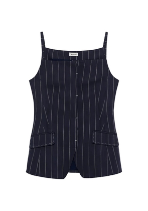 Simkhai striped-pattern sleeveless blouse - Blue