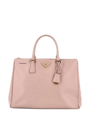 Prada Pre-Owned Double Zip Lux Saffiano Leather Medium tote bag - Neutrals