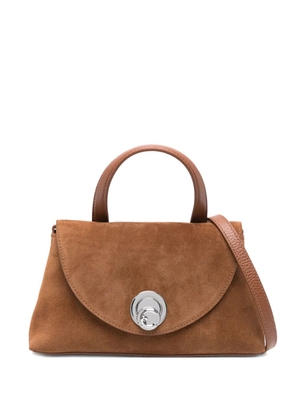 Coccinelle small Nikla calf-suede tote bag - Brown
