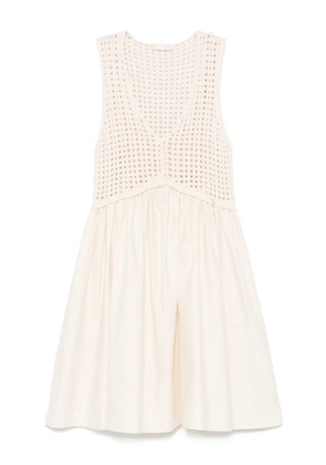 LIU JO cotton mini dress - Neutrals