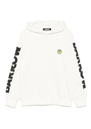 BARROW cotton hoodie - White
