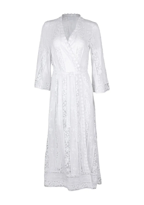 Miguelina Lucinda lace-panelled dress - White