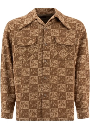KAPITAL checkerboard-pattern jacket - Brown