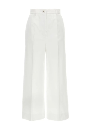 Dolce & Gabbana double-darts high-waisted trousers - White