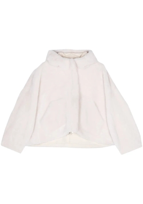 Blancha reversible leather coat - White