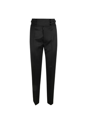 Maison Margiela four-stitch tapered wool trousers - Black